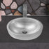 Hand Hammered 17 inch Aluminum Skirted Oval Vessel Bathroom Sink - Nickel